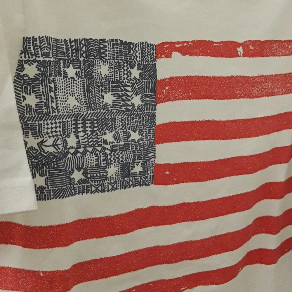 OshKosh B’gosh 100% Cotton 2 Tee Bundle Dinosaurs USA Flag Boys Size 10 NWT